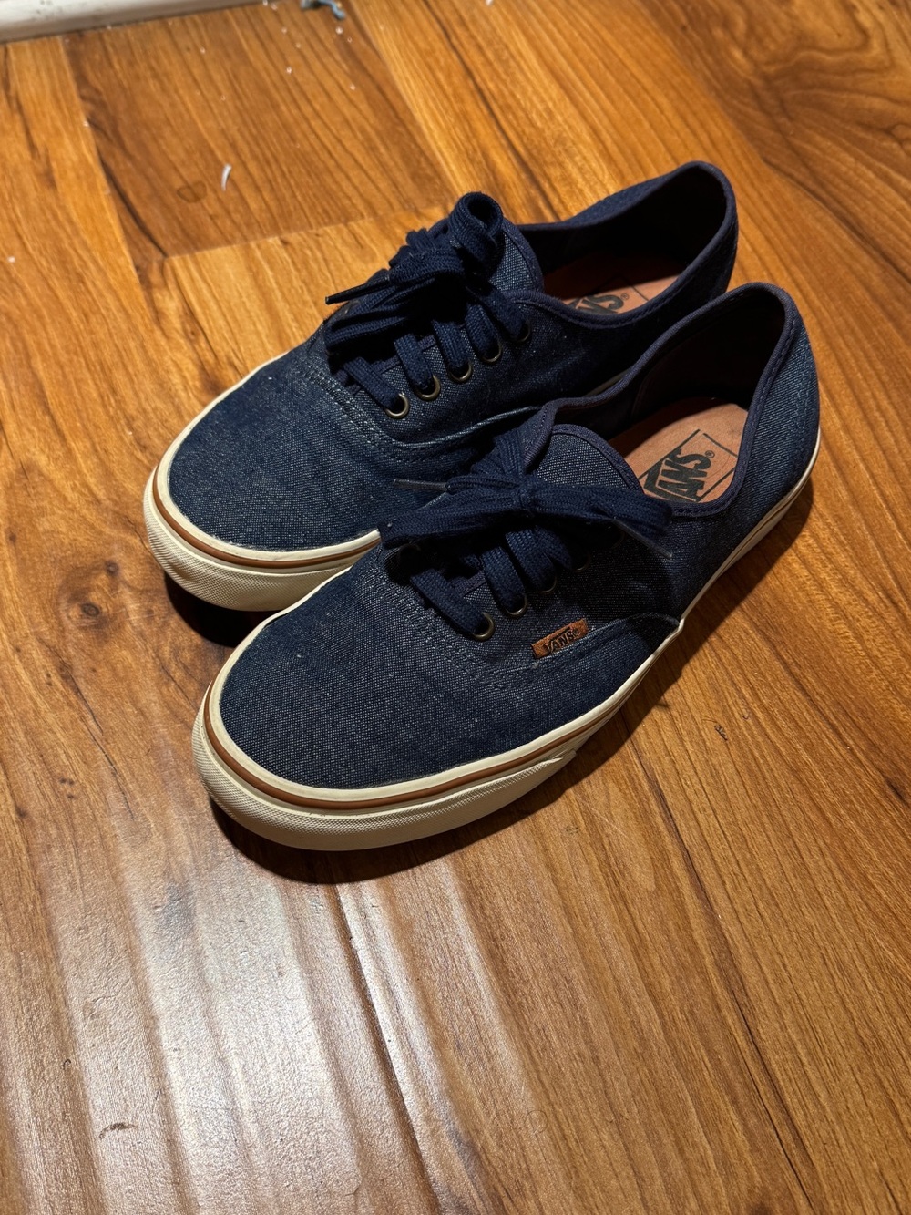 Vans Navy denim Low-Top Sneakers 9.5 mens 11 wonmens